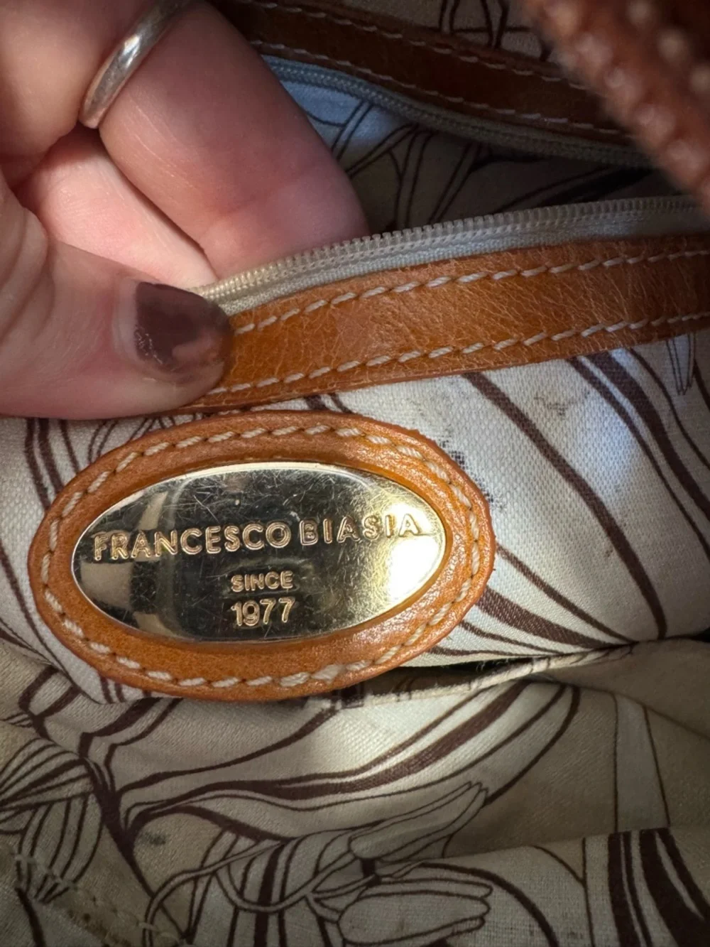 Francesco Biasia BEAUTIFUL SOFT leather shoulder bucket bag
